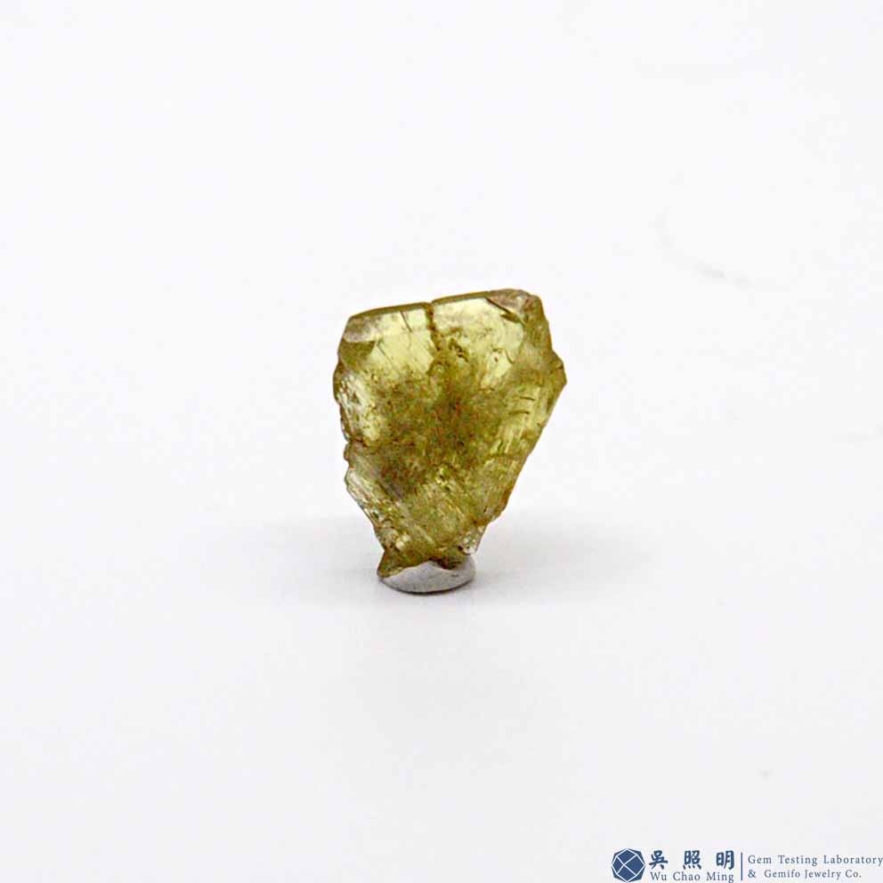 圖示-金綠寶石雙晶晶體(Chrysoberyl Twin)